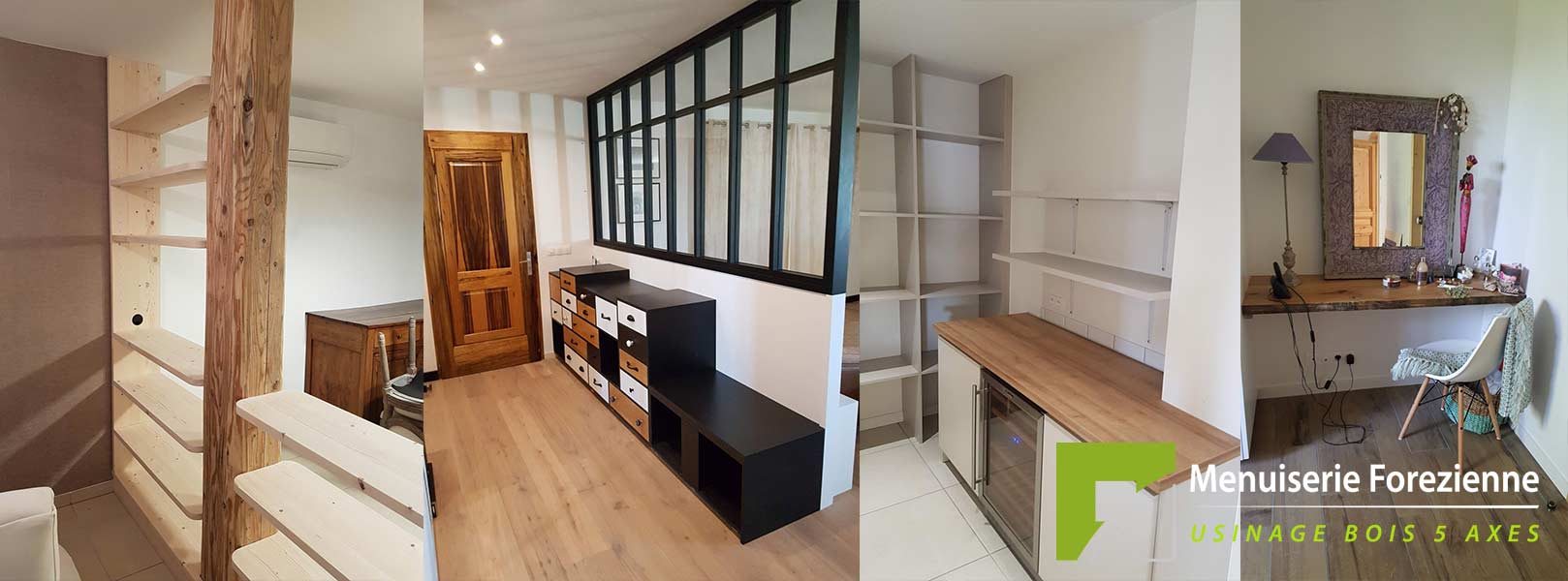 Fabrication de mobilier divers en bois, plaquage, mélaminé, etc. 