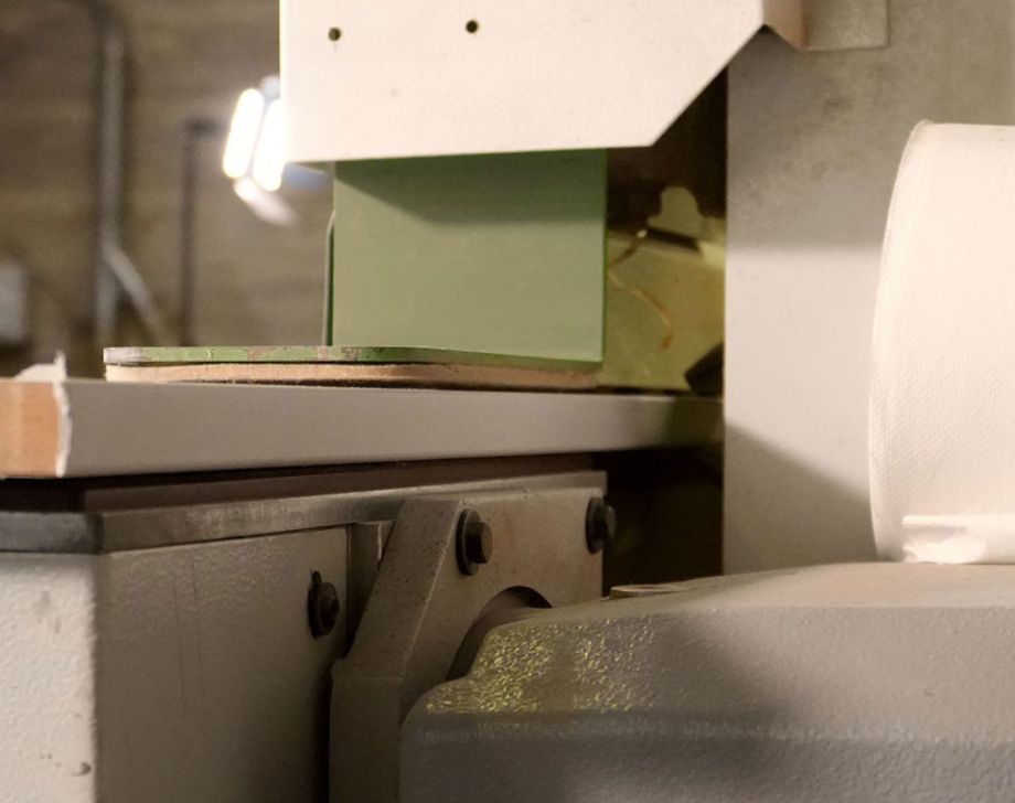 Présentation de la pièce en sortie de machine