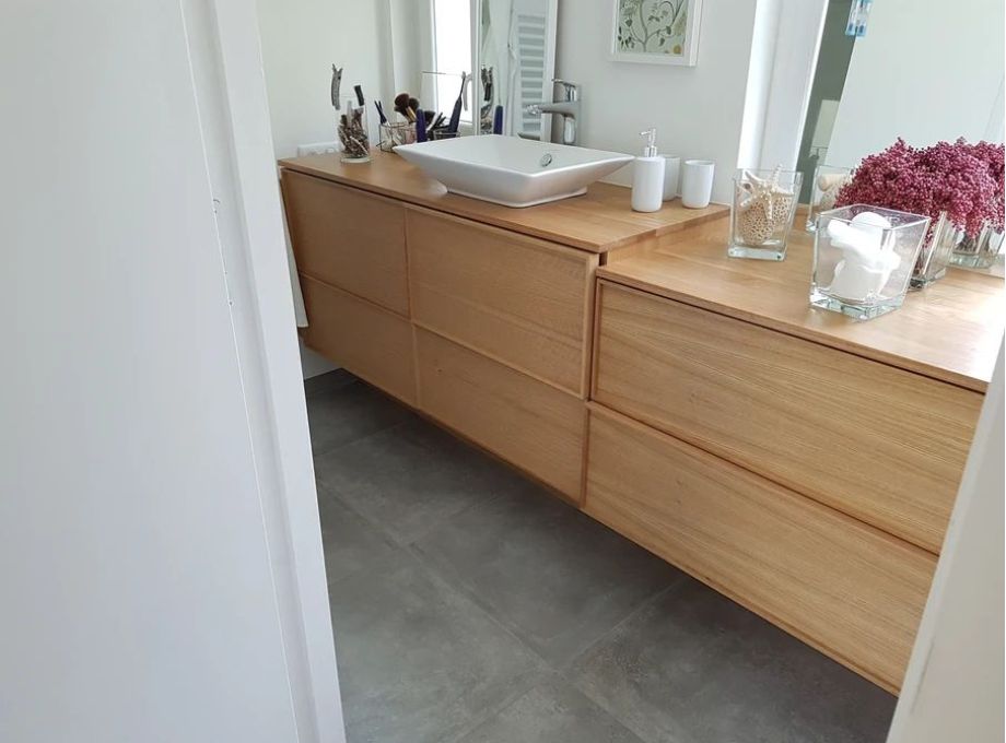 Réalisation d'un meuble de salle de bains