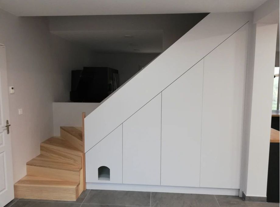 Réalisation d'un placard avec chatière