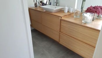Réalisation d'un meuble de salle de bains