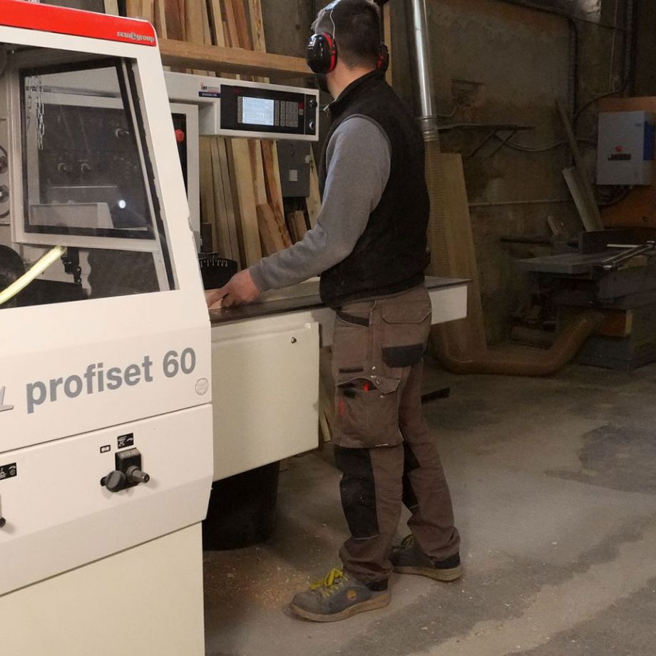 Réglage des dimensions de la pièce de bois brut