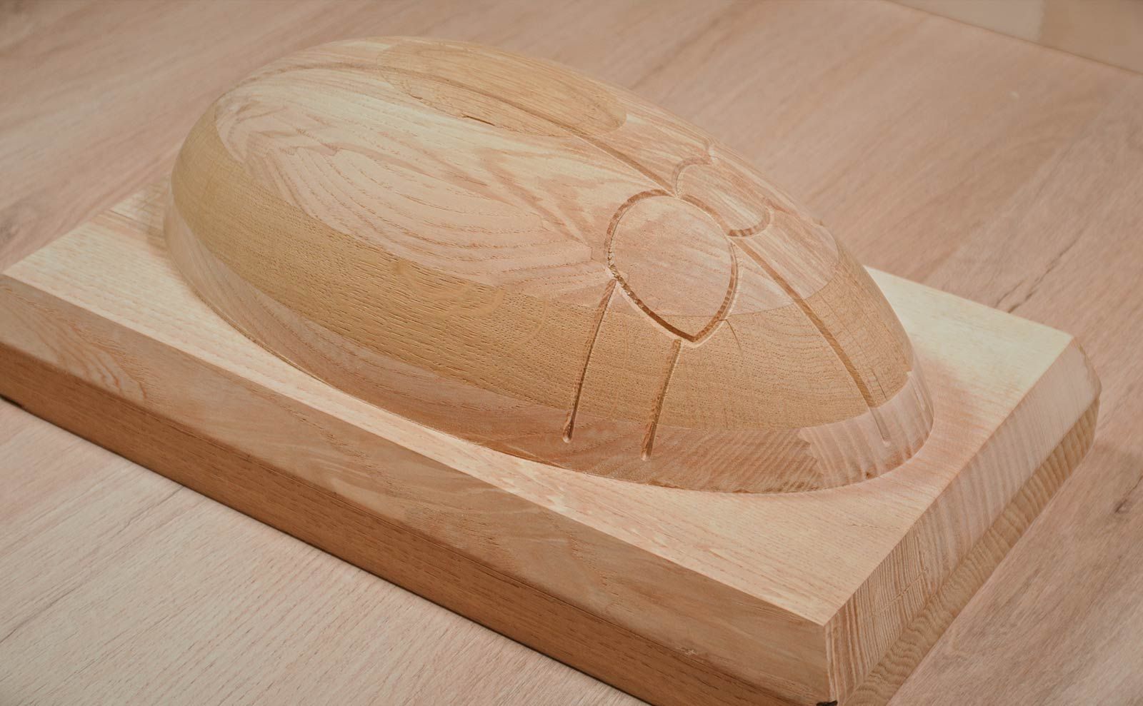 Usinage d'une forme de ballon de rugby en 3D